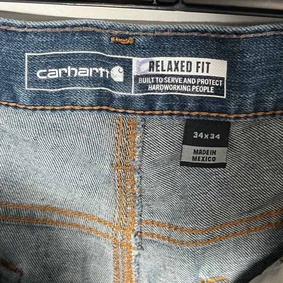 Carhartt Jeans Mens 34x34 Relaxed Fit Workwear - Picture 4 of 4